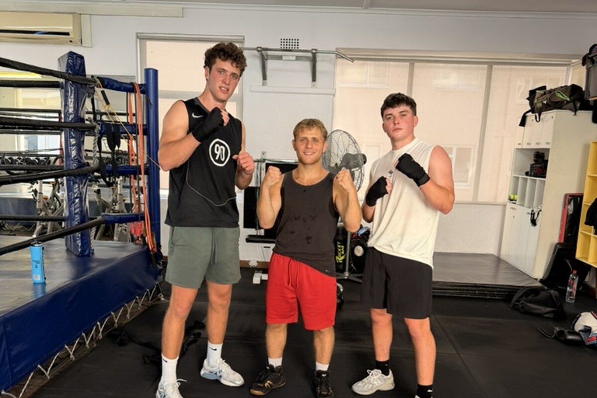 Training at Top Floor Boxing in Sea Point, Cape Town